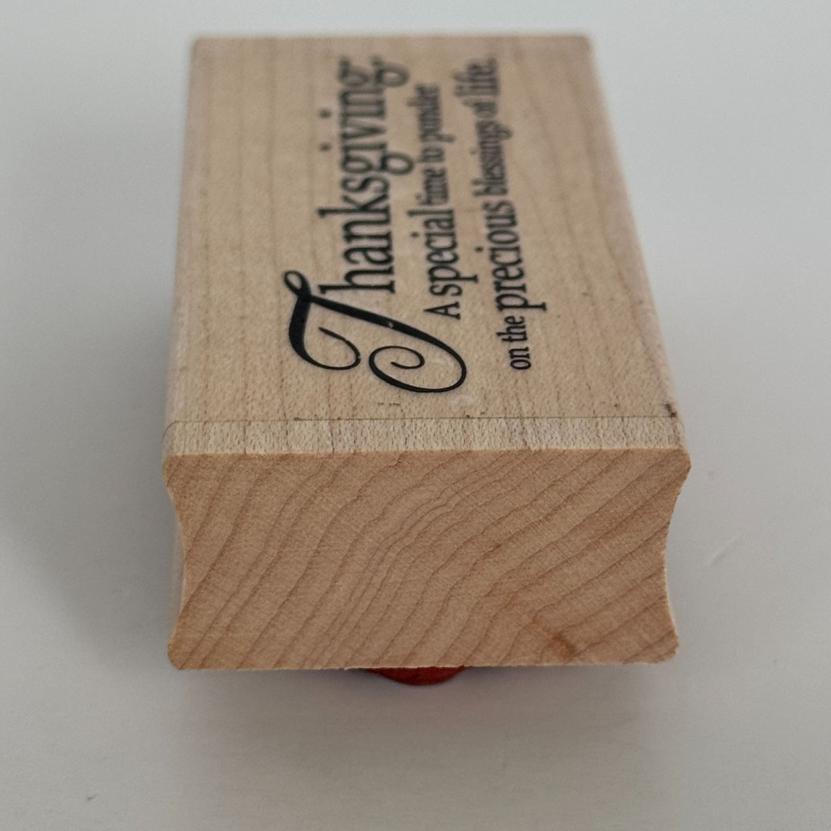 Impression Obsession Rubber Stamp Thanksgiving Quote Card Making Sentiment Words Wood Mounted Blessings