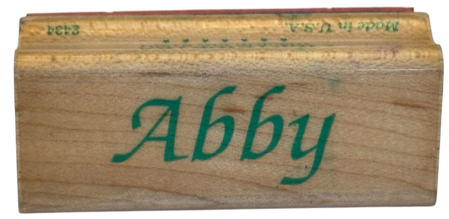 Inkadinkado Rubber Stamp Girls Name Personalize Labels Girl Wood Mounted Word