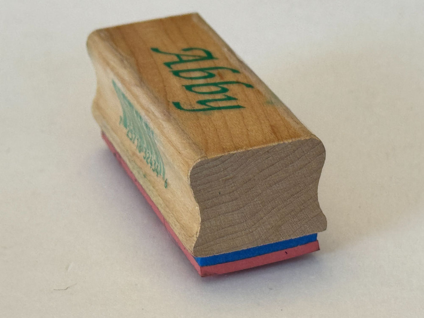 Inkadinkado Rubber Stamp Girls Name Personalize Labels Girl Wood Mounted Word