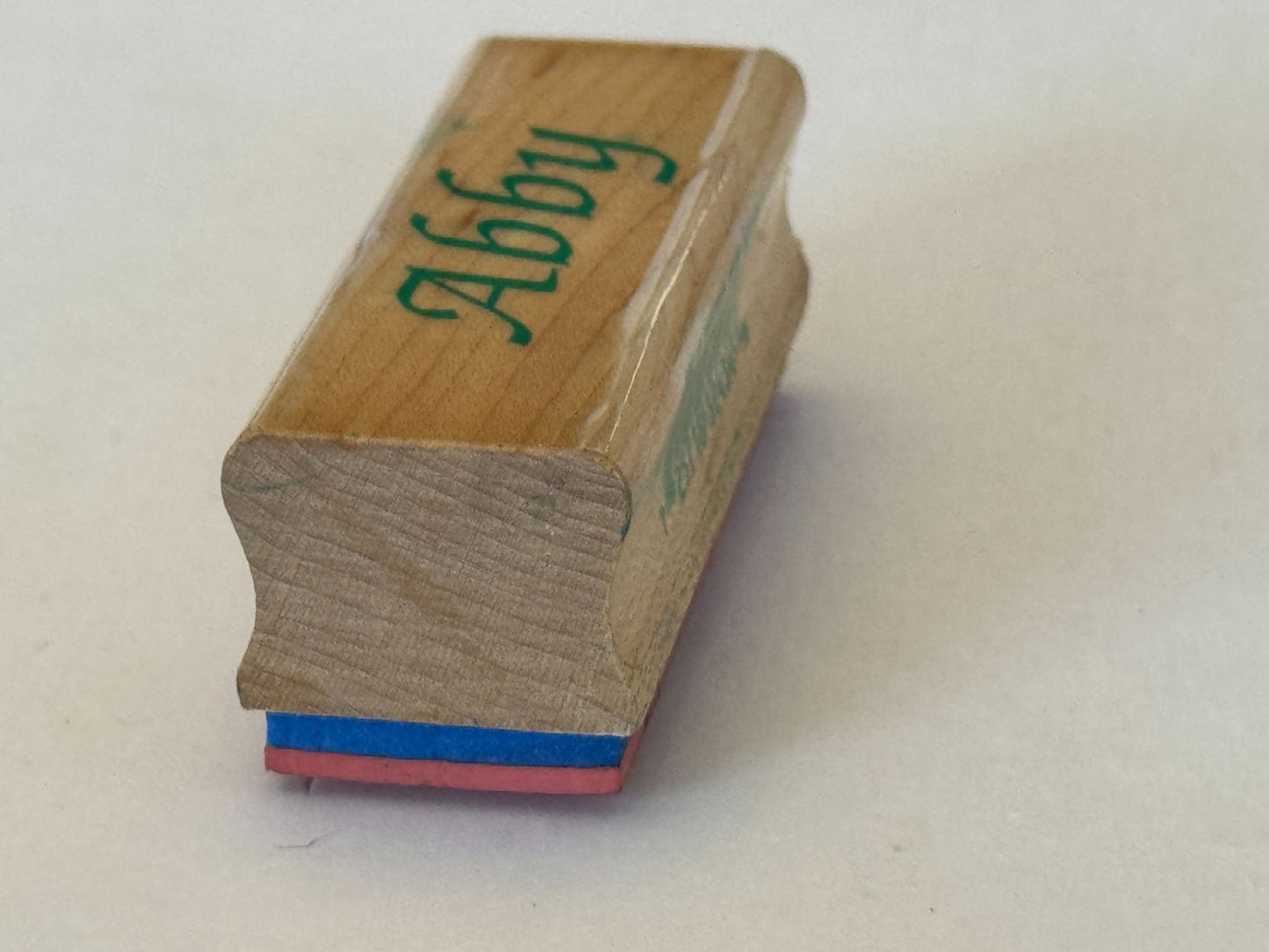 Inkadinkado Rubber Stamp Girls Name Personalize Labels Girl Wood Mounted Word