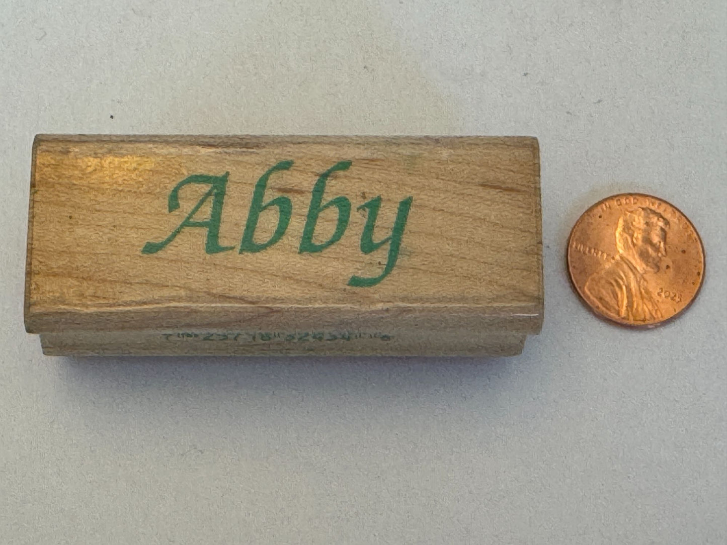 Inkadinkado Rubber Stamp Girls Name Personalize Labels Girl Wood Mounted Word