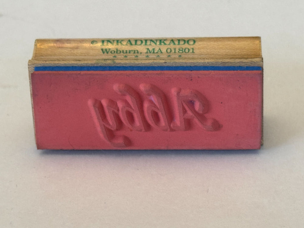 Inkadinkado Rubber Stamp Girls Name Personalize Labels Girl Wood Mounted Word