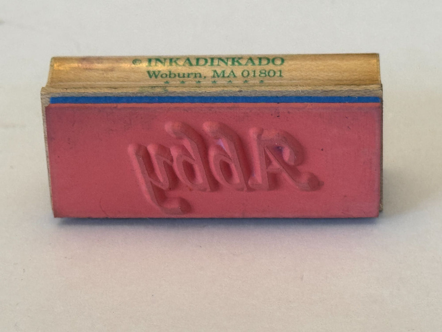 Inkadinkado Rubber Stamp Girls Name Personalize Labels Girl Wood Mounted Word