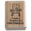 Stampin Up Rubber Stamp Happy Together Cozy Chair Hearts Love Small Craft Mini Furniture