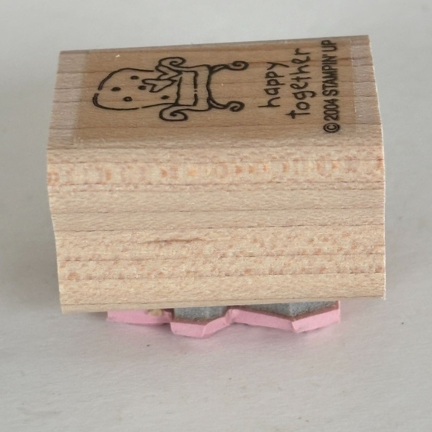 Stampin Up Rubber Stamp Happy Together Cozy Chair Hearts Love Small Craft Mini Furniture