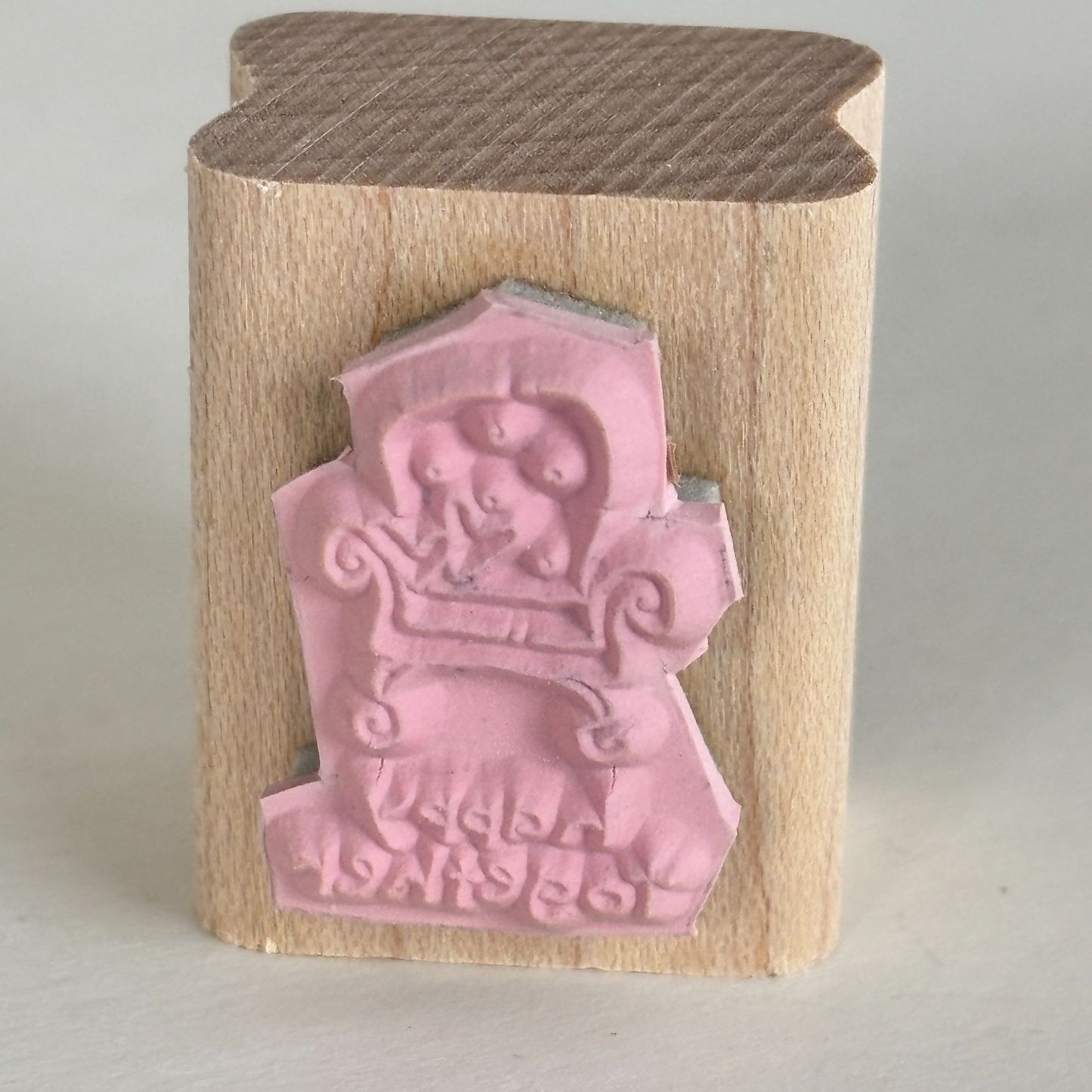 Stampin Up Rubber Stamp Happy Together Cozy Chair Hearts Love Small Craft Mini Furniture