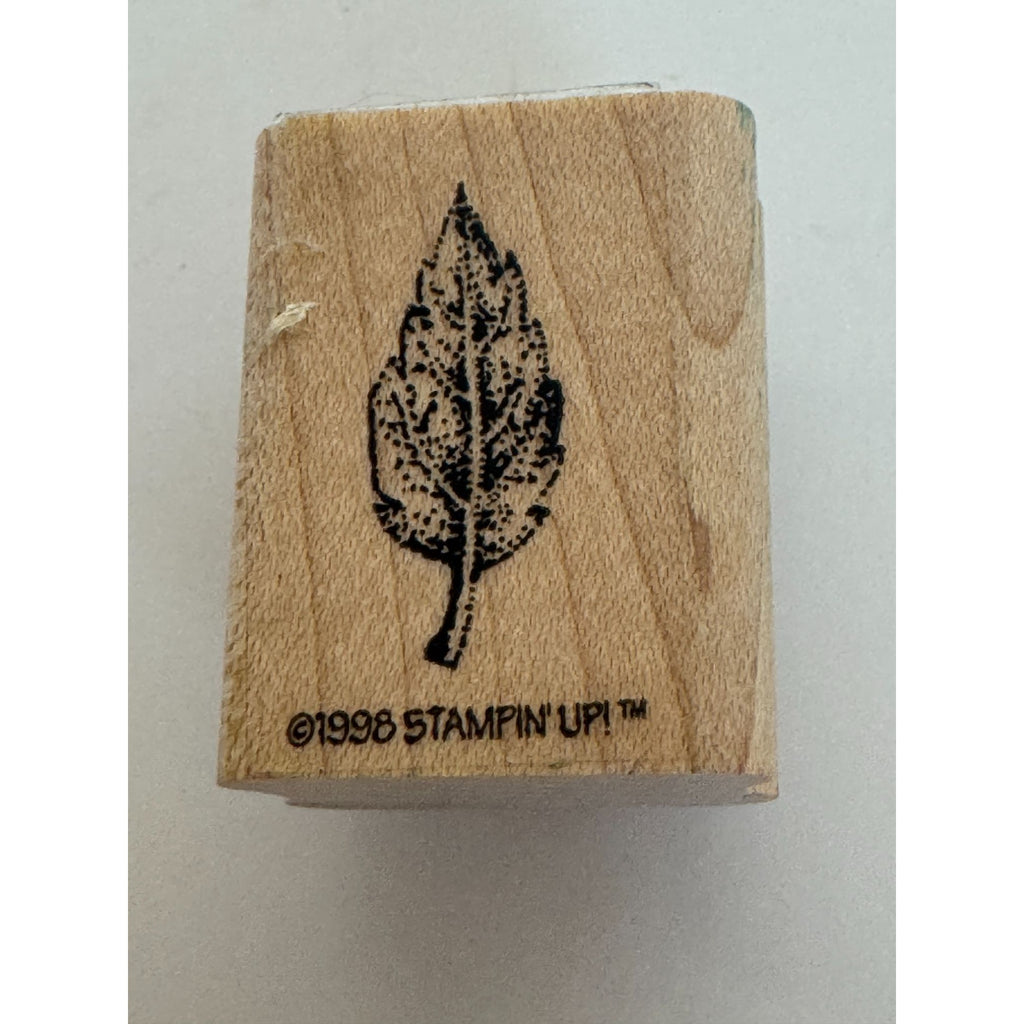 Stampin Up Rubber Stamp Leaf Design Wood Mounted Fall Season Nature Outdoors