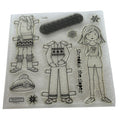CTMH My Acrylix Acrylic Stamp Set Shredding the Slopes Winter Girl Snowboard Ski