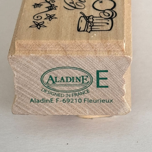Aladine Rubber Stamp Confiture de French Jam Jelly Canning Fruit Label Food Preserves Cardmaking
