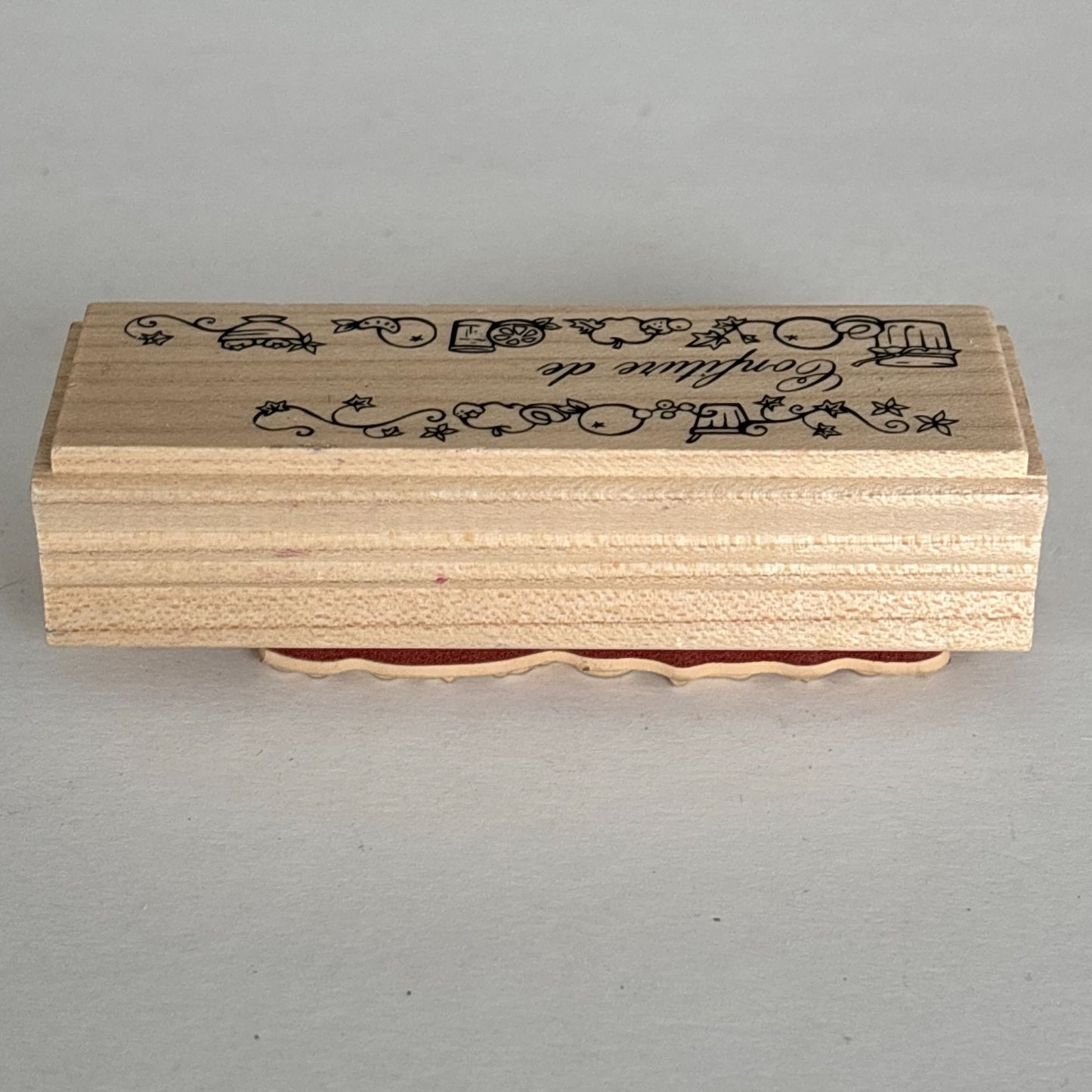 Aladine Rubber Stamp Confiture de French Jam Jelly Canning Fruit Label Food Preserves Cardmaking
