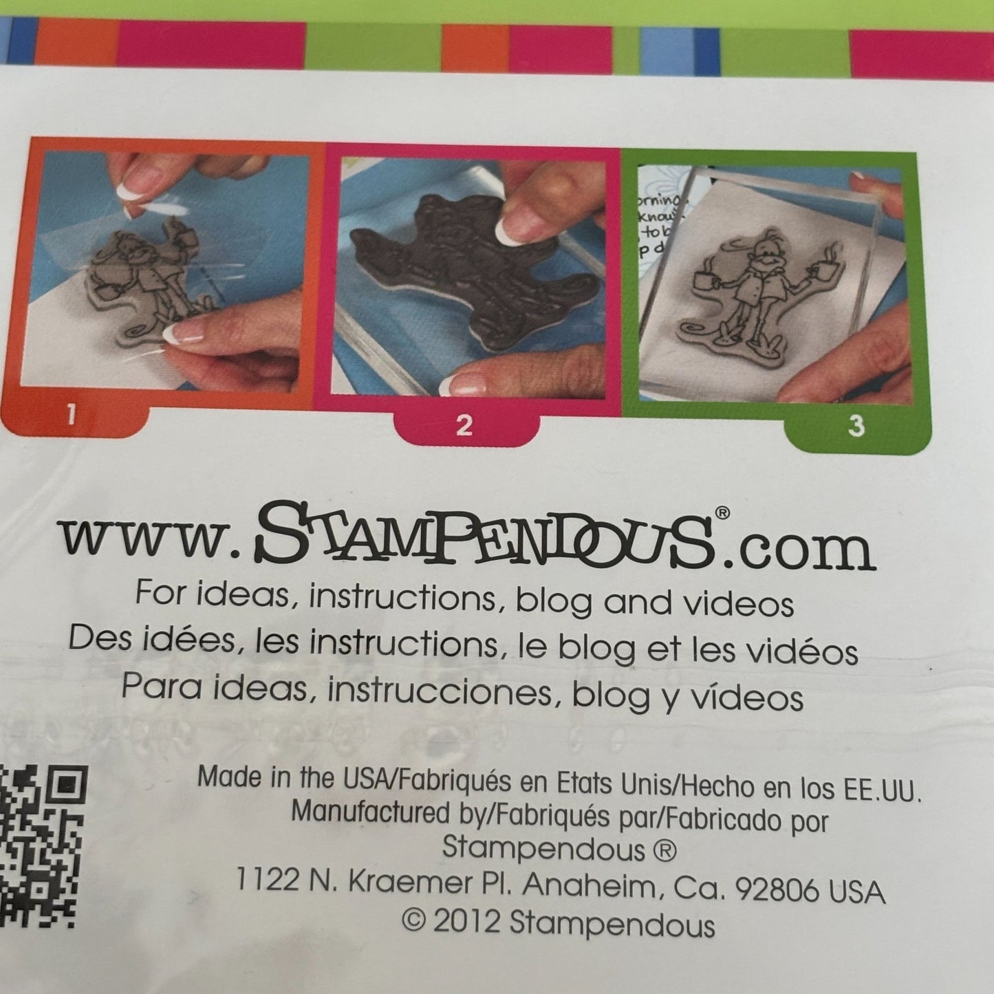 Stampendous Cling Rubber Stamp Square Illusion Geometric Background Cardmaking Paper Crafting Journaling Mixed Media