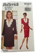 Butterick Sewing Pattern 6587 Top Skirt Suit Peplum Jacket Career 90s 6 8 10 UC
