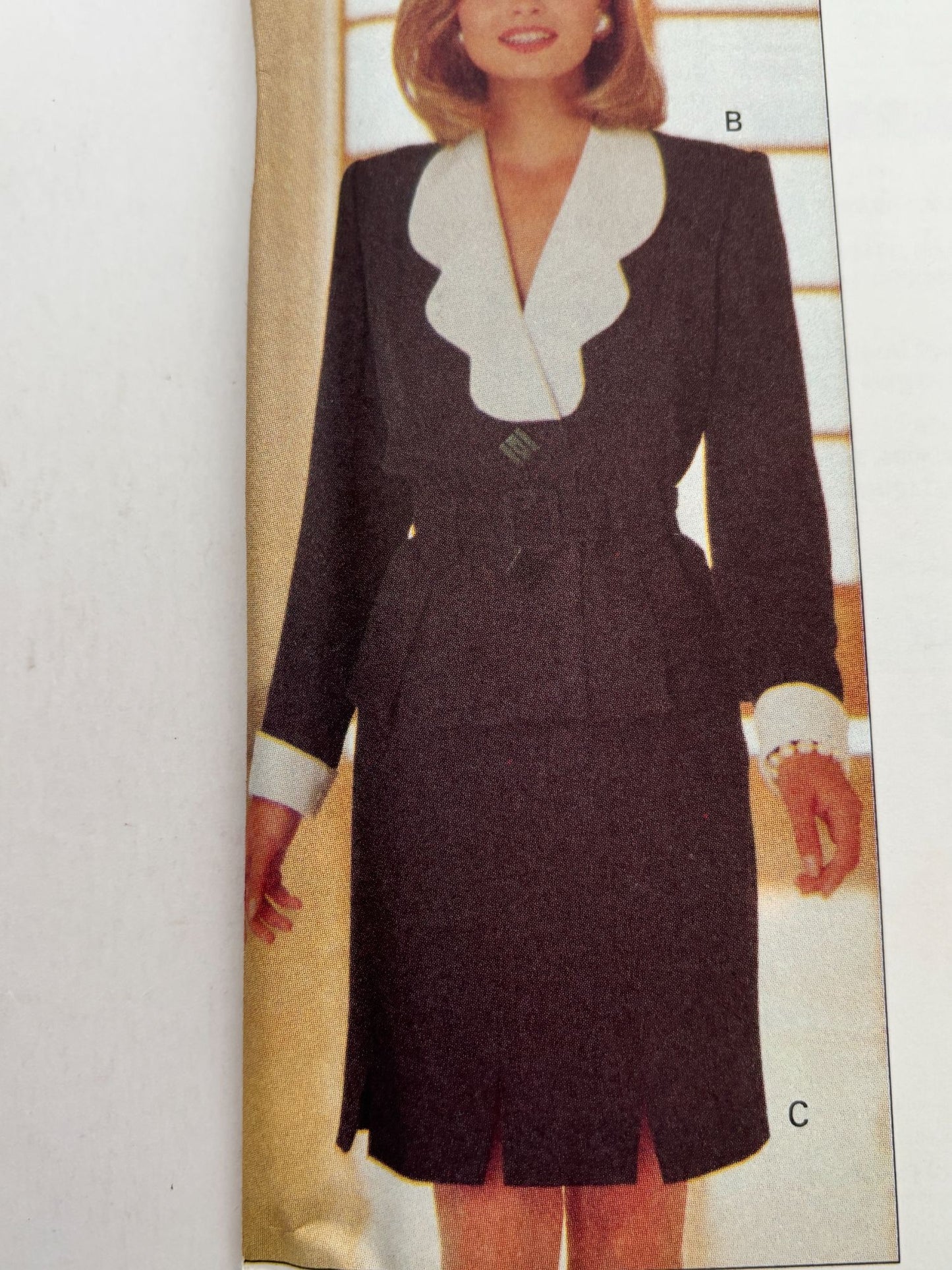 Butterick Sewing Pattern 6587 Top Skirt Suit Peplum Jacket Career 90s 6 8 10 UC