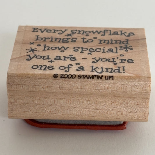 Stampin Up Rubber Stamp Snowflake Friends Special Friendship Card Making Words