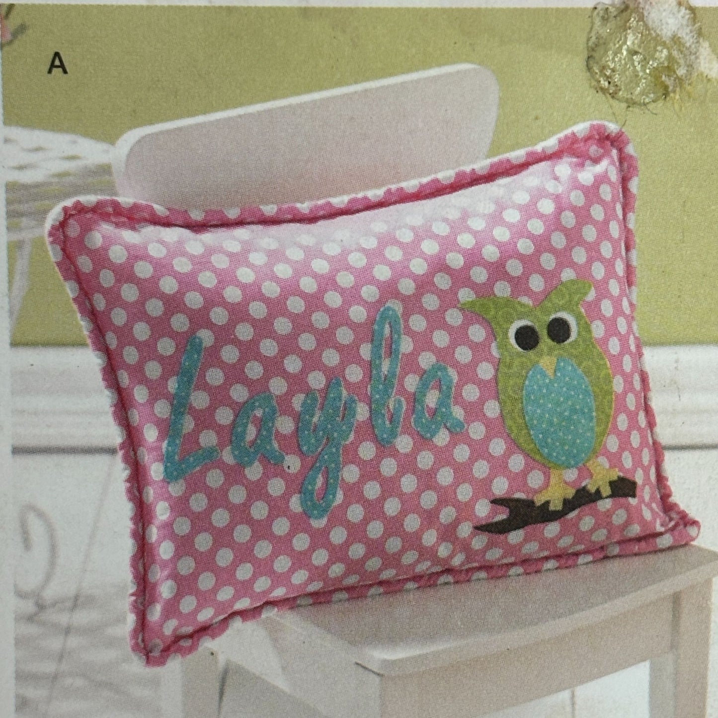 Simplicity Sewing Pattern 1929 Appliqued Pillows Owl Bee Caterpillar Dragon Bird