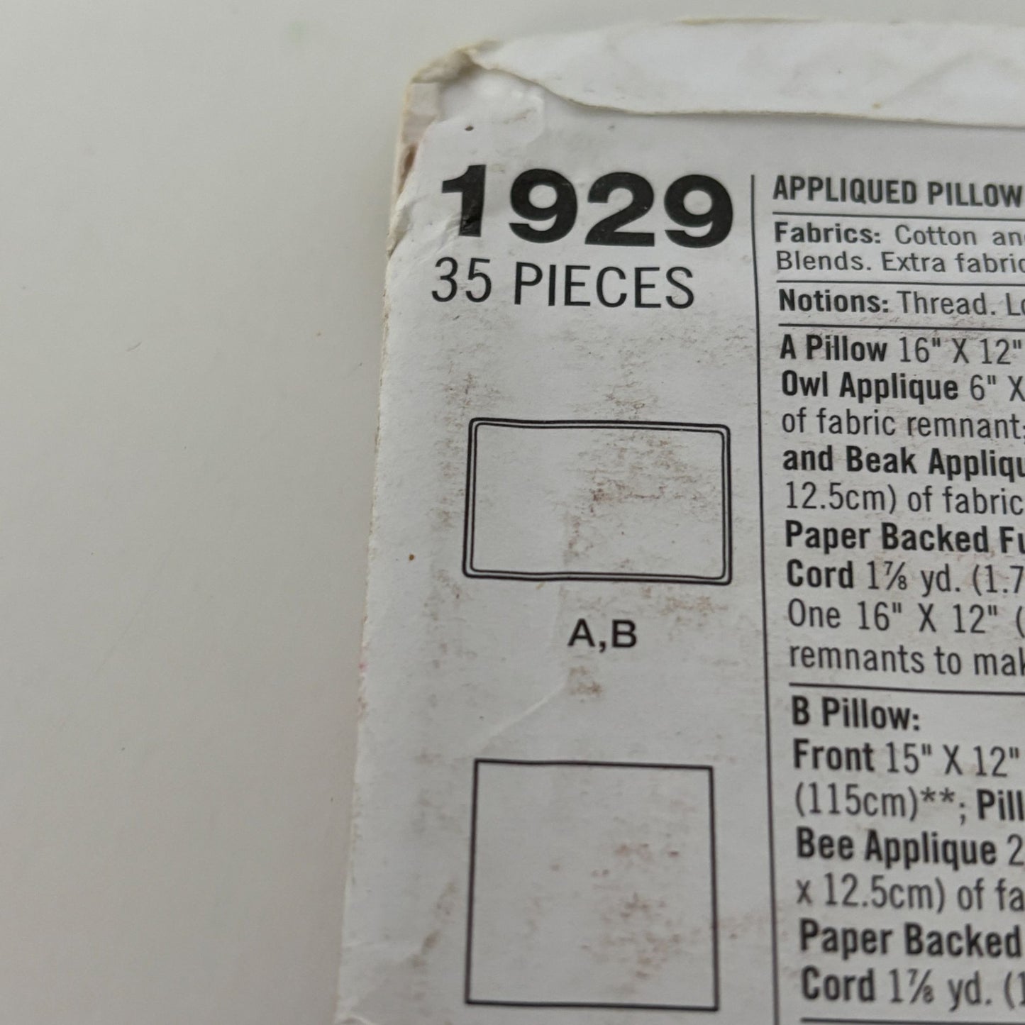 Simplicity Sewing Pattern 1929 Appliqued Pillows Owl Bee Caterpillar Dragon Bird