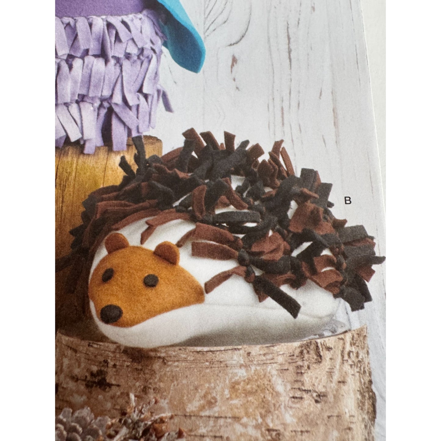 Simplicity Sewing Pattern S9877 Plush Stuffed Animal Owl Hedgehog Squirrel Easy