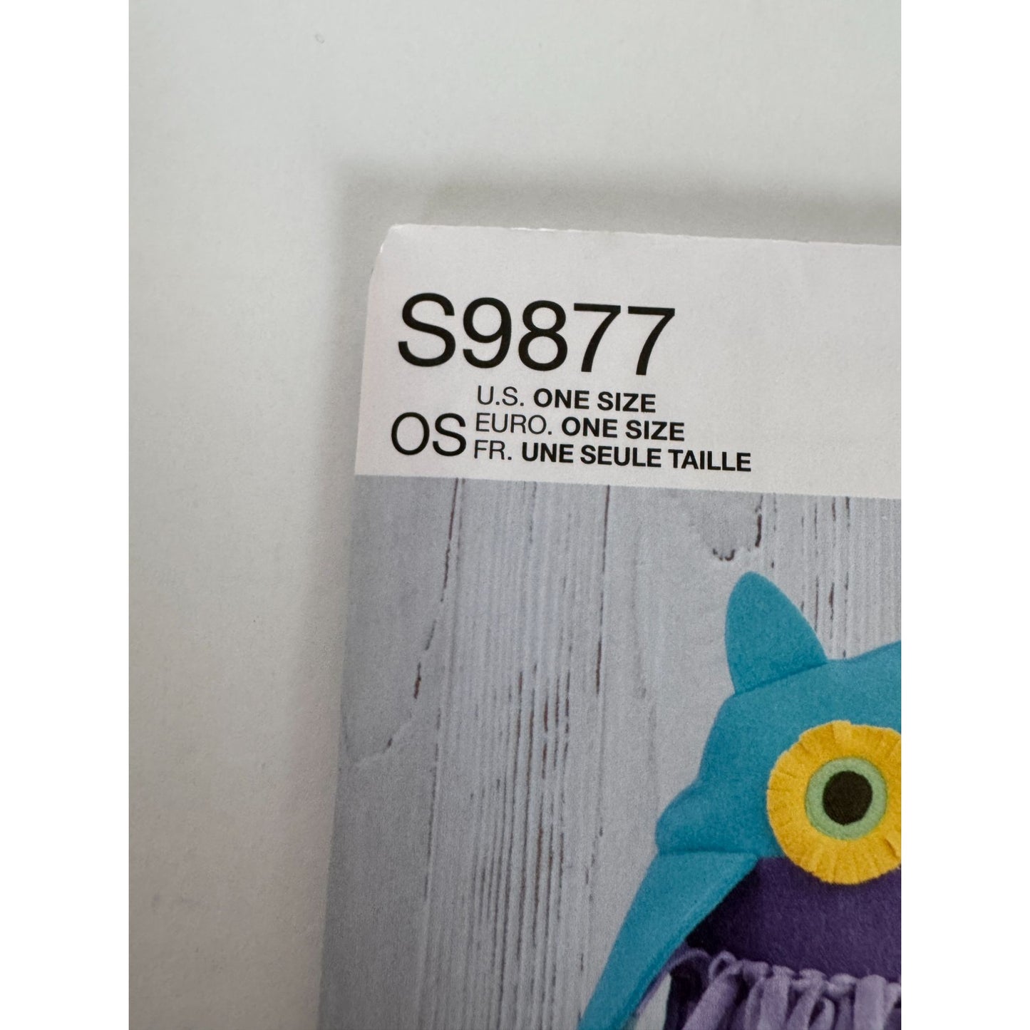 Simplicity Sewing Pattern S9877 Plush Stuffed Animal Owl Hedgehog Squirrel Easy