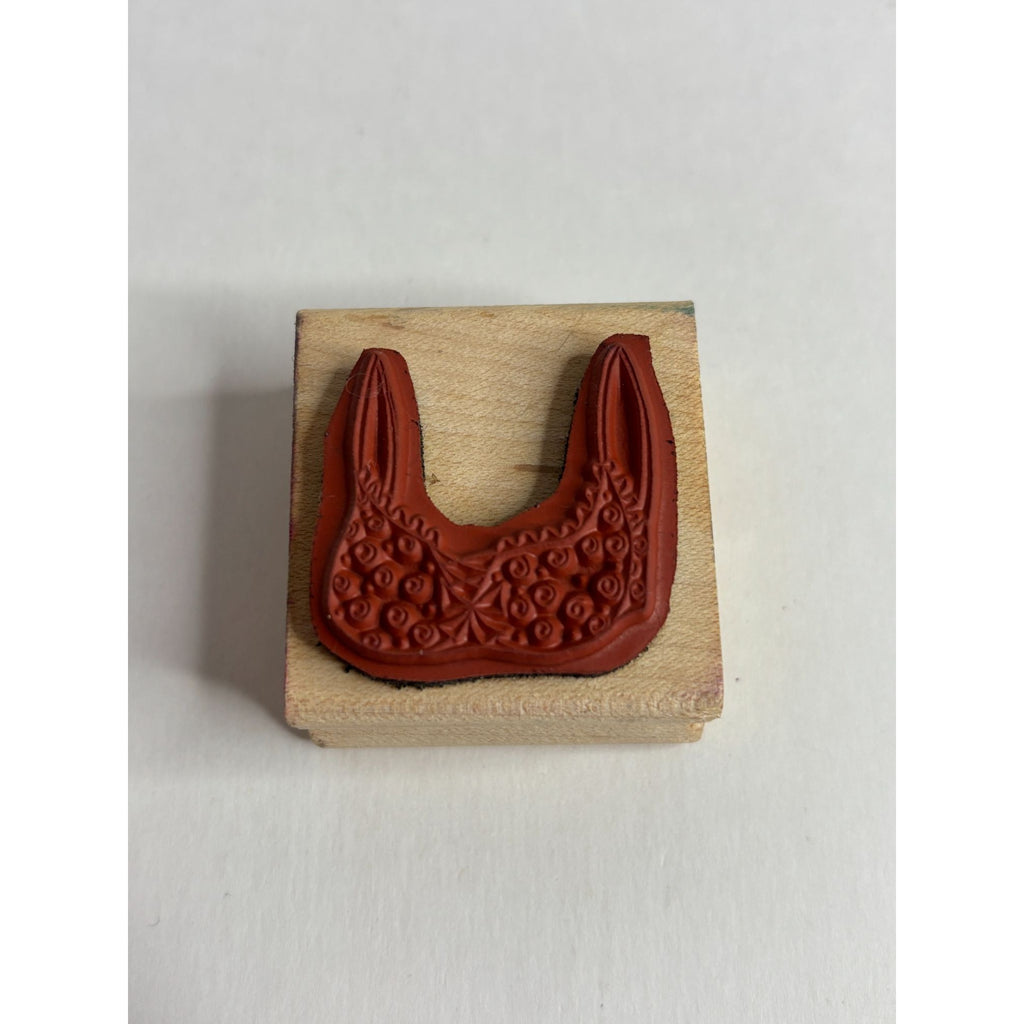 Inky Antics Wood Mounted Rubber Stamp Bathing Suit Top Swim Fashion Summer Bow