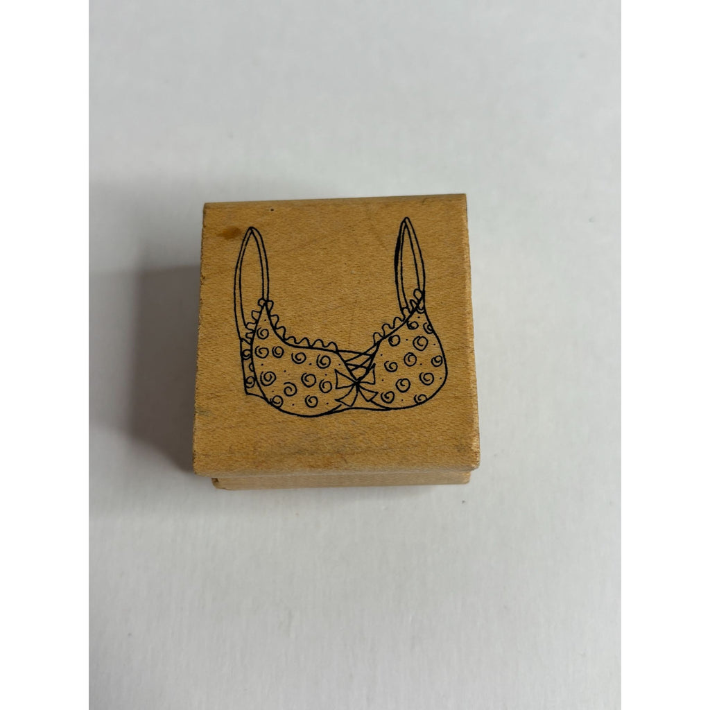 Inky Antics Wood Mounted Rubber Stamp Bathing Suit Top Swim Fashion Summer Bow