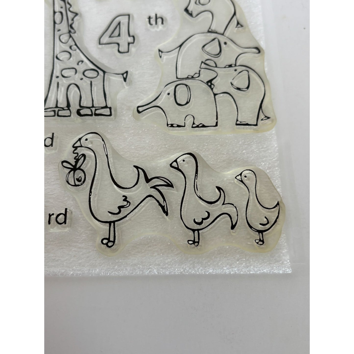 CTMH My Acrylix Acrylic Stamp Set Nursery Bash Happy Birthday Baby Animals Pigs