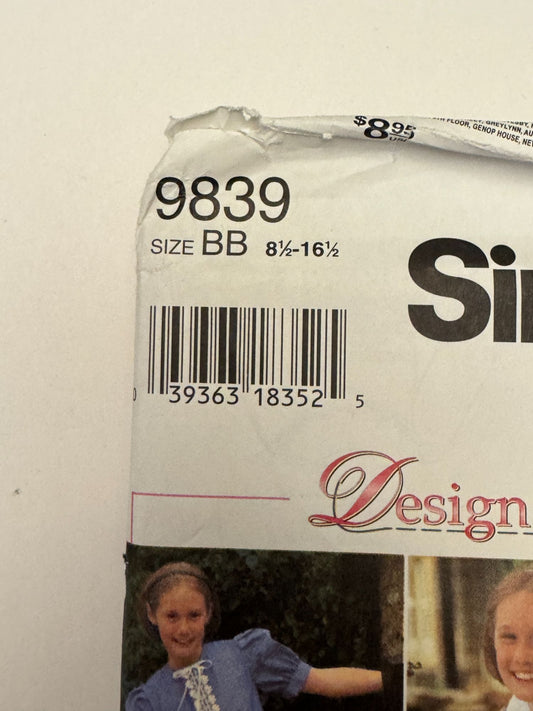 Simplicity Sewing Pattern 9839 Dress 9 Looks Girls Plus Size 8.5 - 16.5 Uncut