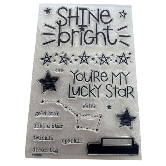 CTMH My Acrylix Acrylic Stamp Set Shine Bright You are My Lucky Star Big Dipper