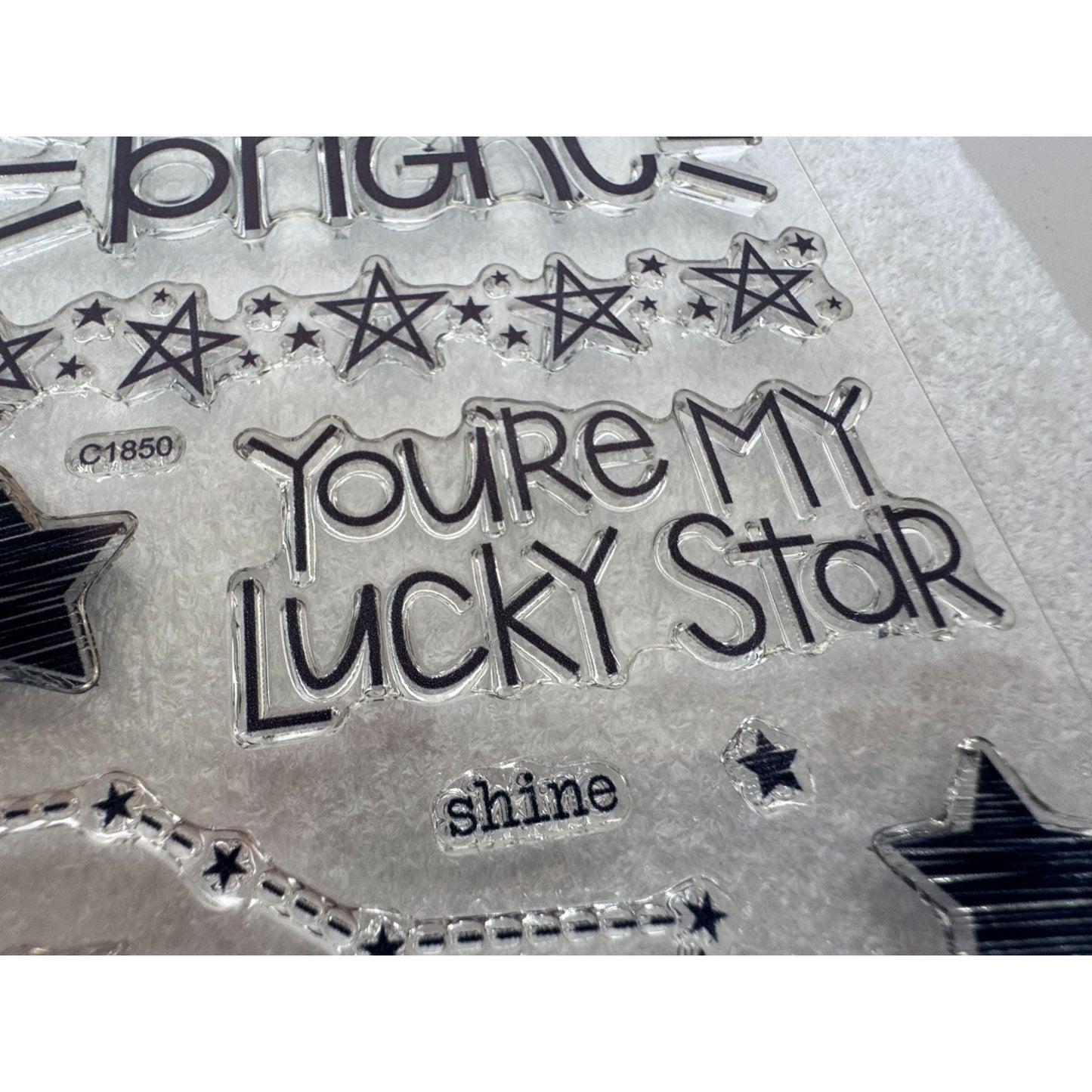 CTMH My Acrylix Acrylic Stamp Set Shine Bright You are My Lucky Star Big Dipper