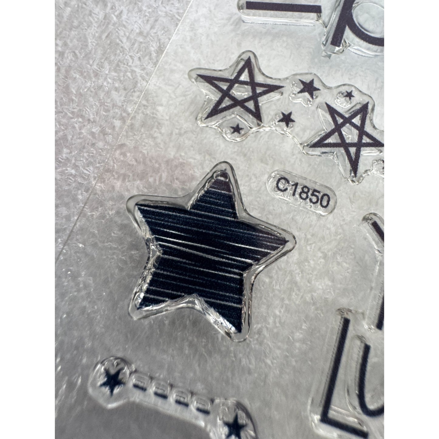 CTMH My Acrylix Acrylic Stamp Set Shine Bright You are My Lucky Star Big Dipper