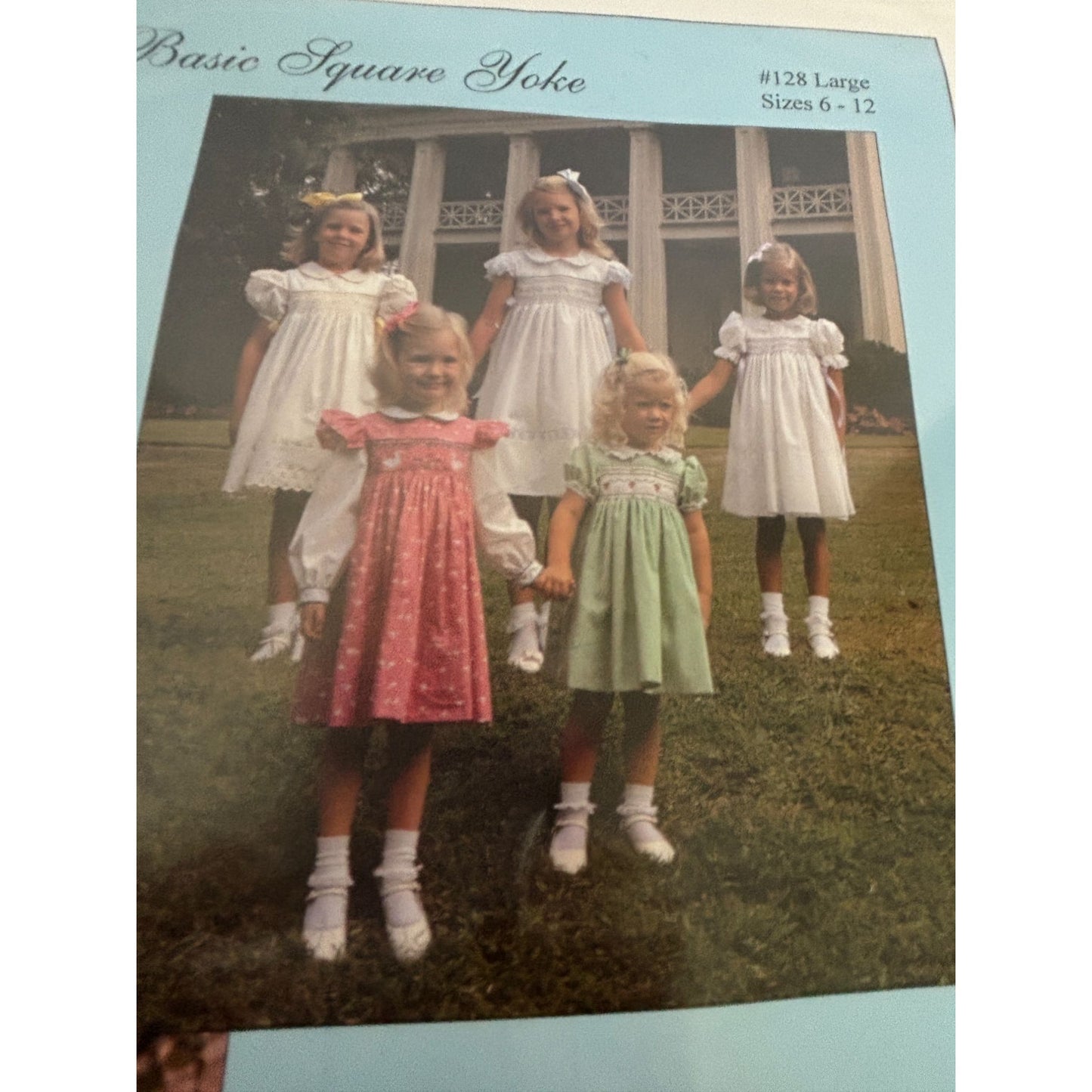 Chery Williams Heirloom Sewing Pattern Basic Square Yoke Dress Angel Sleeve 6-12