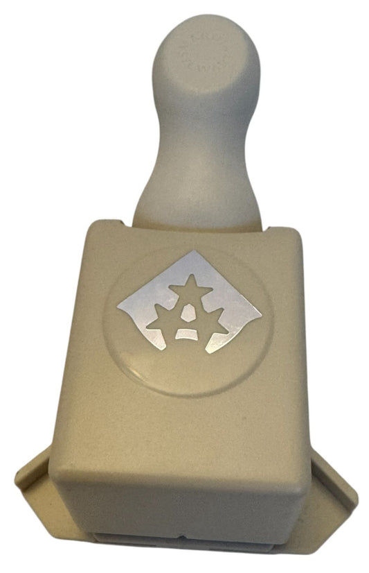 Martha Stewart Paper Punch Three Triple Stars Corner Card Making Craft Star