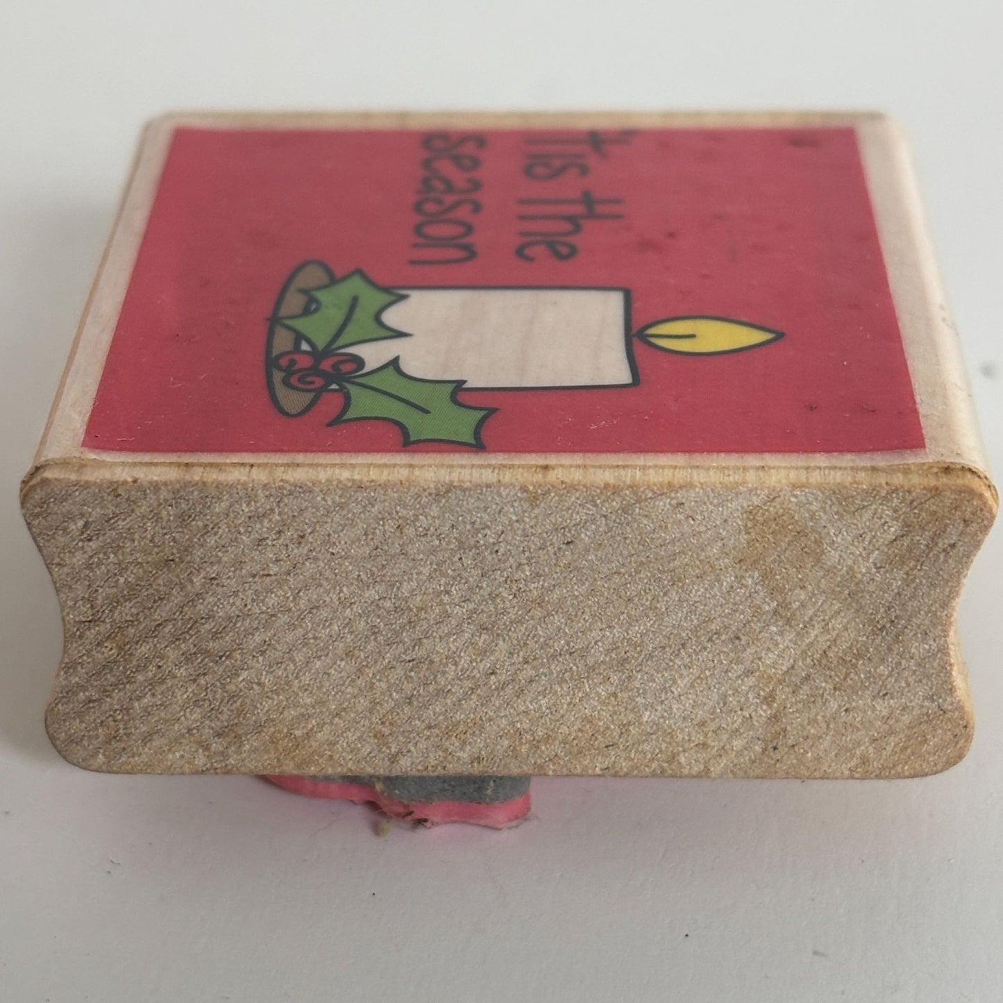 Studio G Rubber Stamp Tis the Season Candle Holly Christmas Card Making Holidays