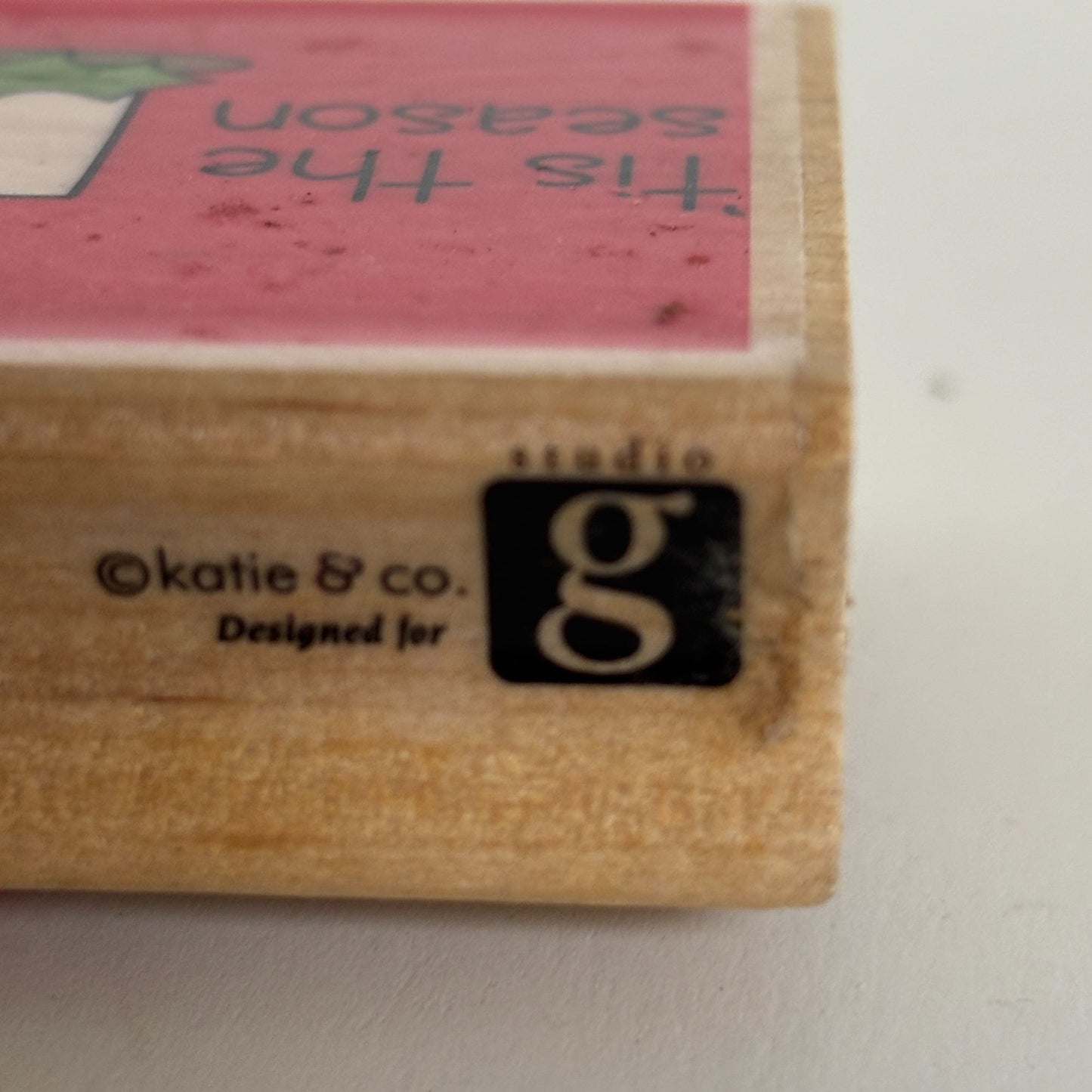 Studio G Rubber Stamp Tis the Season Candle Holly Christmas Card Making Holidays