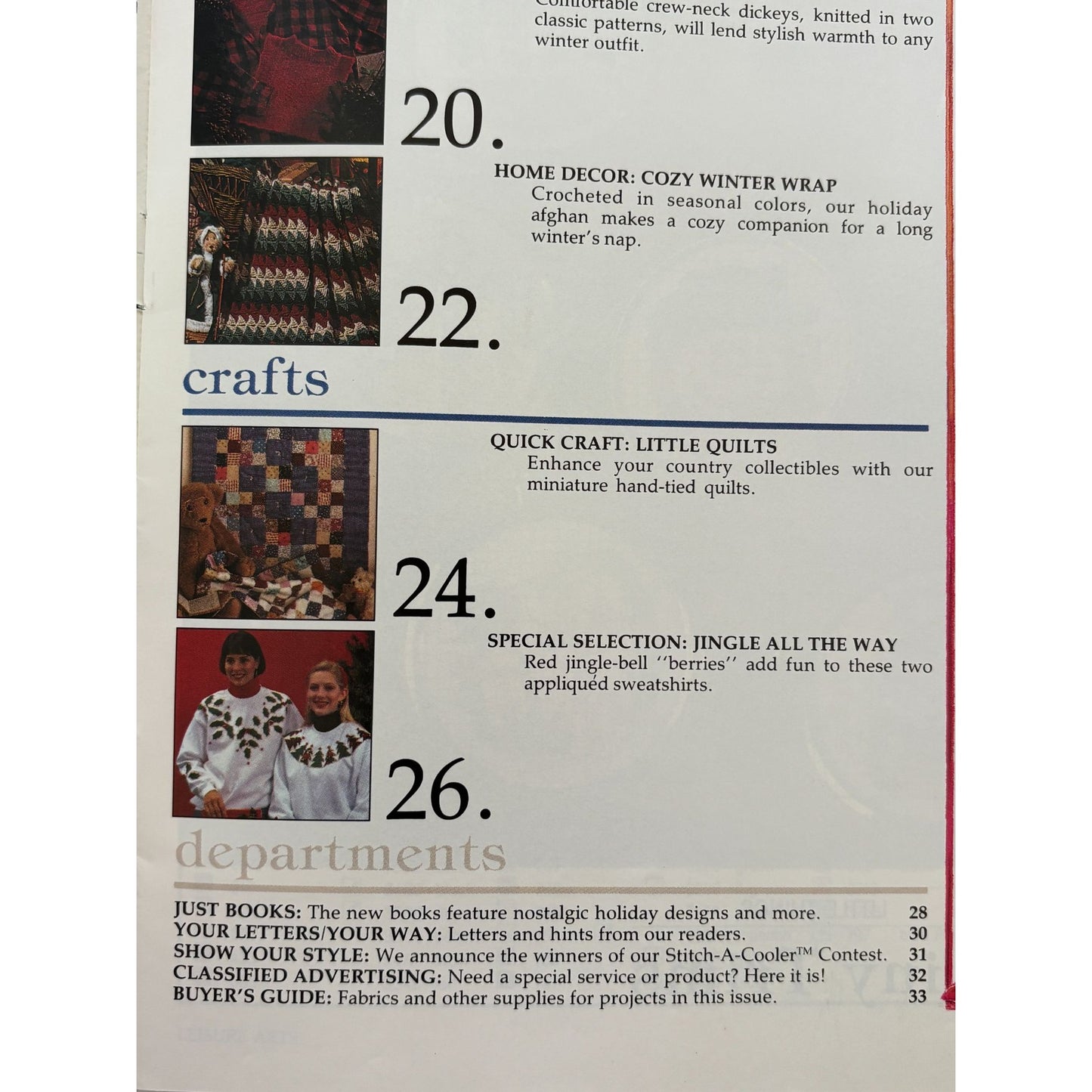 Leisure Arts Magazine Cross Stitch Madonna Child Christmas Santa December 1993