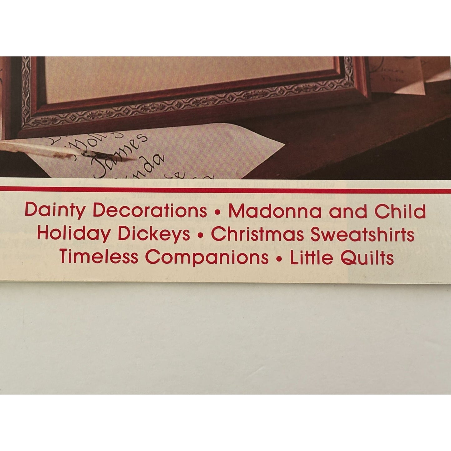 Leisure Arts Magazine Cross Stitch Madonna Child Christmas Santa December 1993