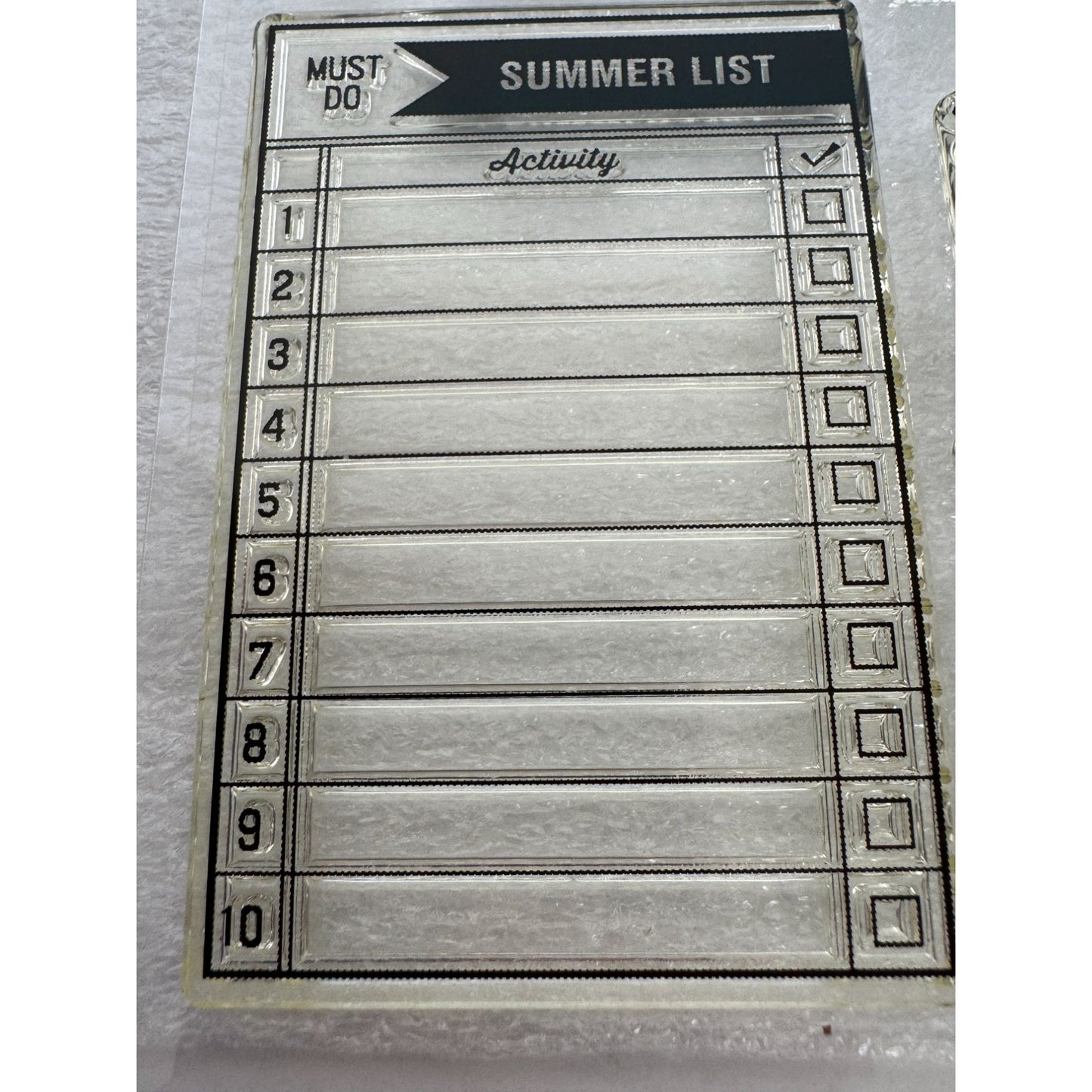 CTMH My Acrylix Acrylic Stamp Set Hello Summer No Worries Beach Bum Words C1595