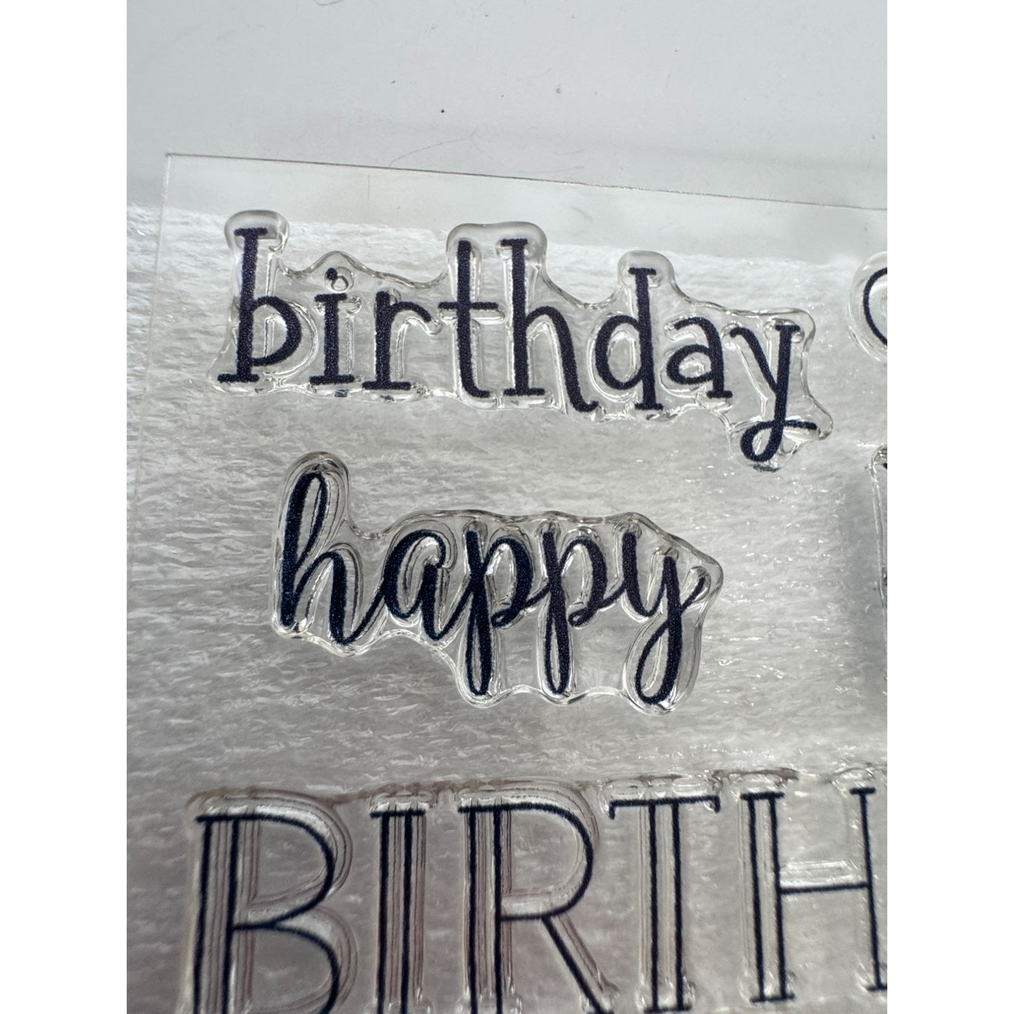 CTMH My Acrylix Acrylic Stamp Set Celebrating You Happy Birthday Wishes C1847
