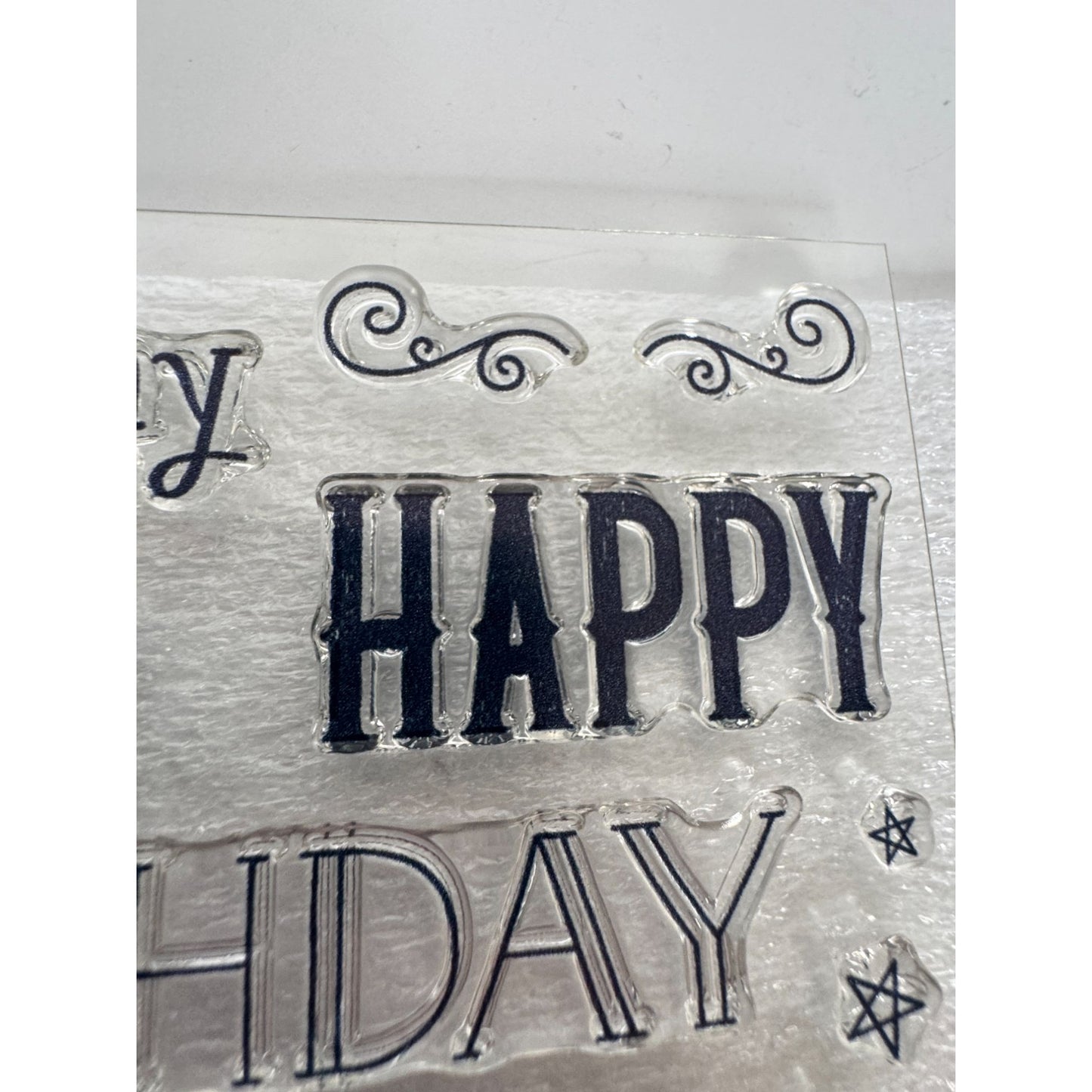 CTMH My Acrylix Acrylic Stamp Set Celebrating You Happy Birthday Wishes C1847