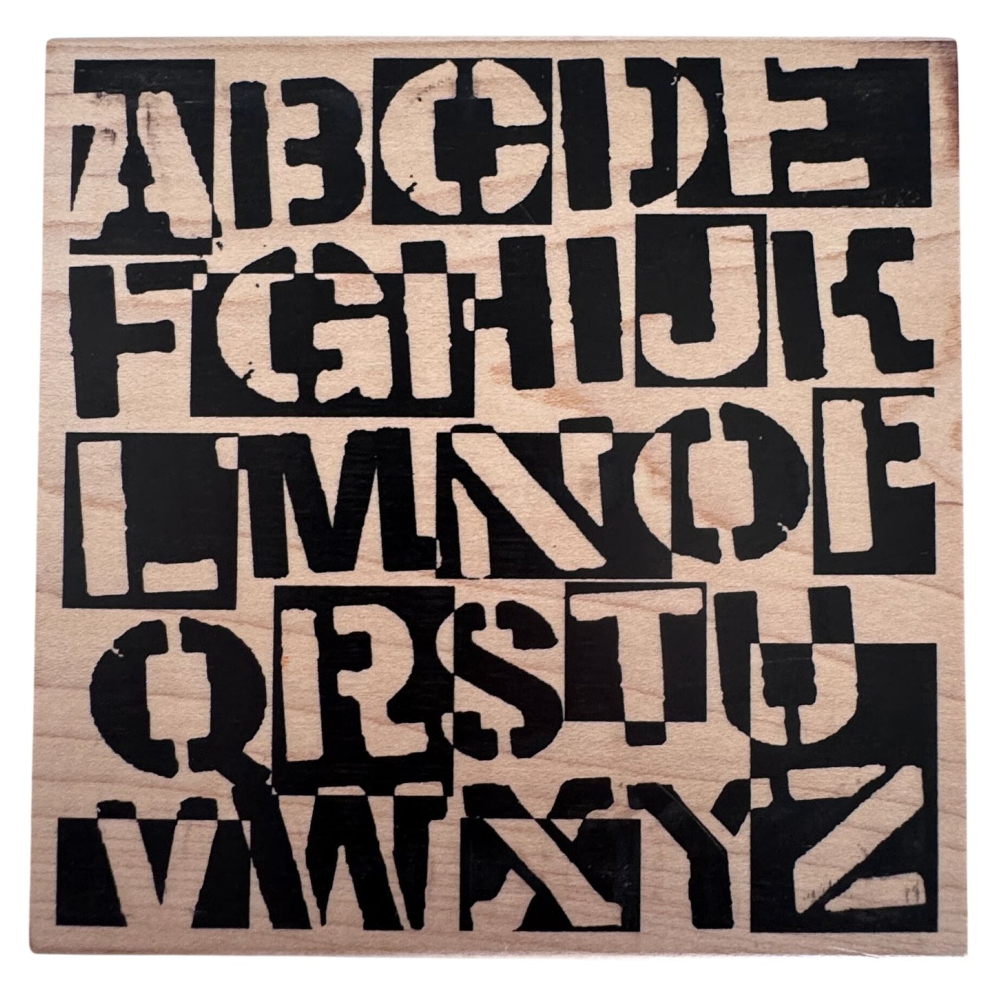 Stampers Anonymous Rubber Stamp Alphabet Grunge Lettering Typography Mixed Media Scrapbooking Tool Background