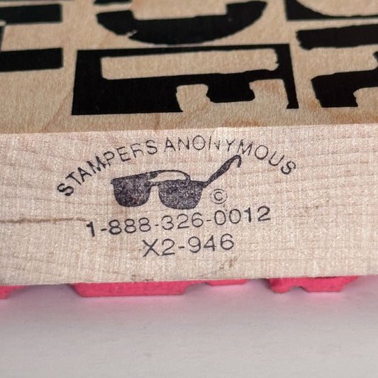 Stampers Anonymous Rubber Stamp Alphabet Grunge Lettering Typography Mixed Media Scrapbooking Tool Background