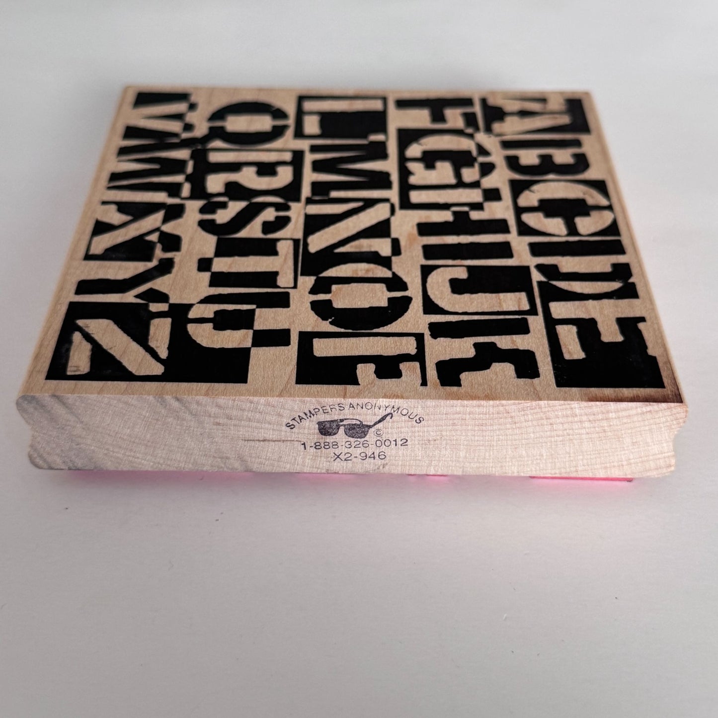Stampers Anonymous Rubber Stamp Alphabet Grunge Lettering Typography Mixed Media Scrapbooking Tool Background