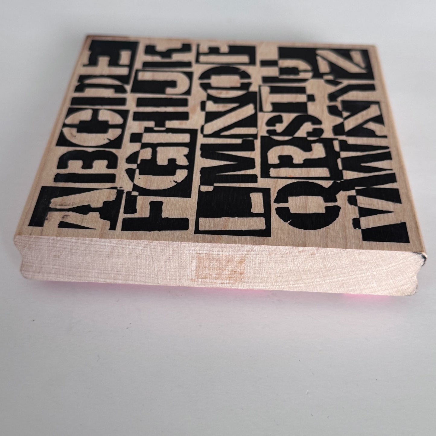 Stampers Anonymous Rubber Stamp Alphabet Grunge Lettering Typography Mixed Media Scrapbooking Tool Background