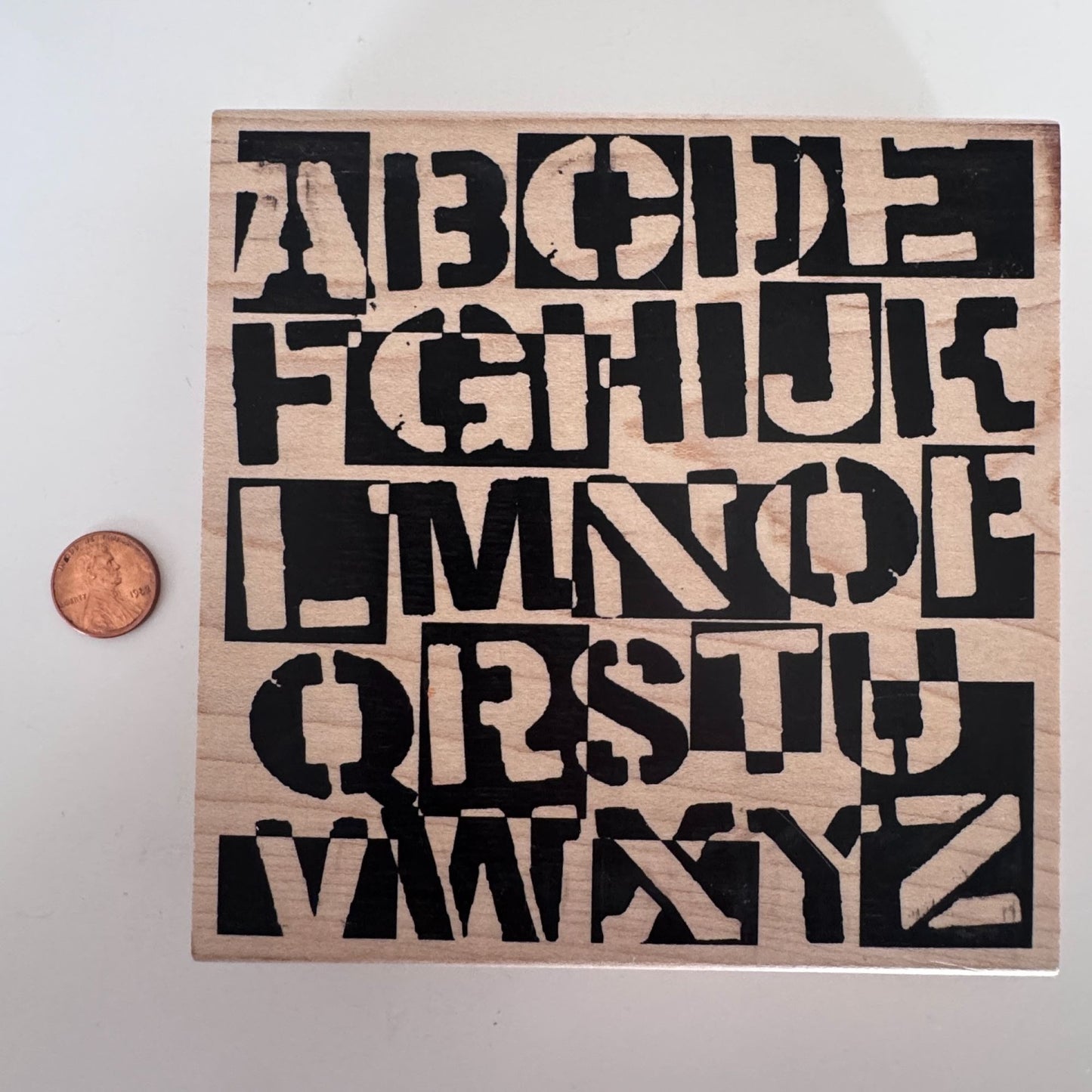 Stampers Anonymous Rubber Stamp Alphabet Grunge Lettering Typography Mixed Media Scrapbooking Tool Background
