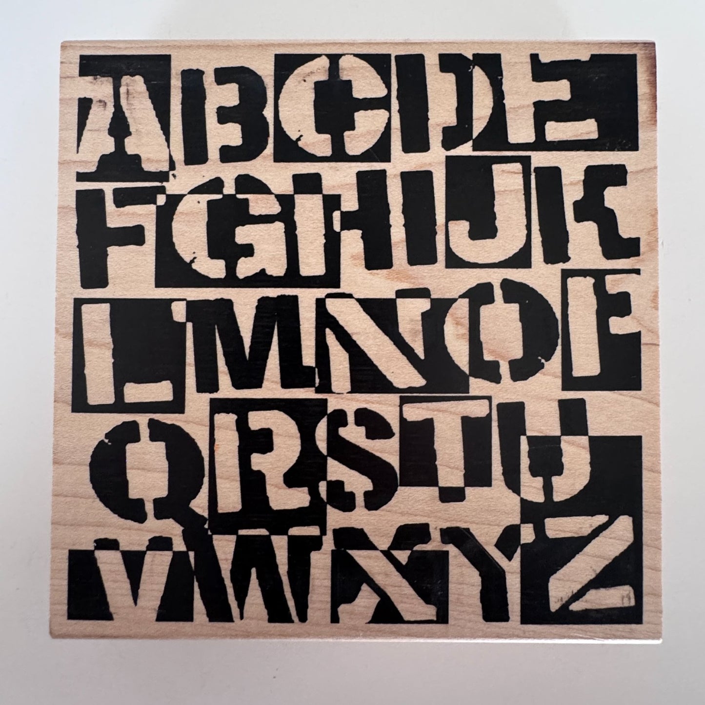 Stampers Anonymous Rubber Stamp Alphabet Grunge Lettering Typography Mixed Media Scrapbooking Tool Background
