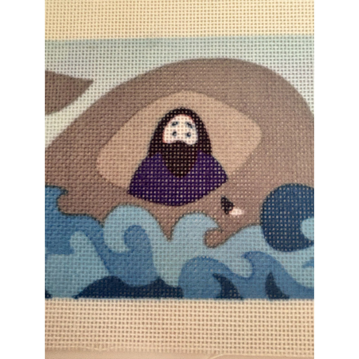 Biblical Needlepoint Canvas Set 4 Garden of Eden Noah Dove Lion Lamb Jonah Whale