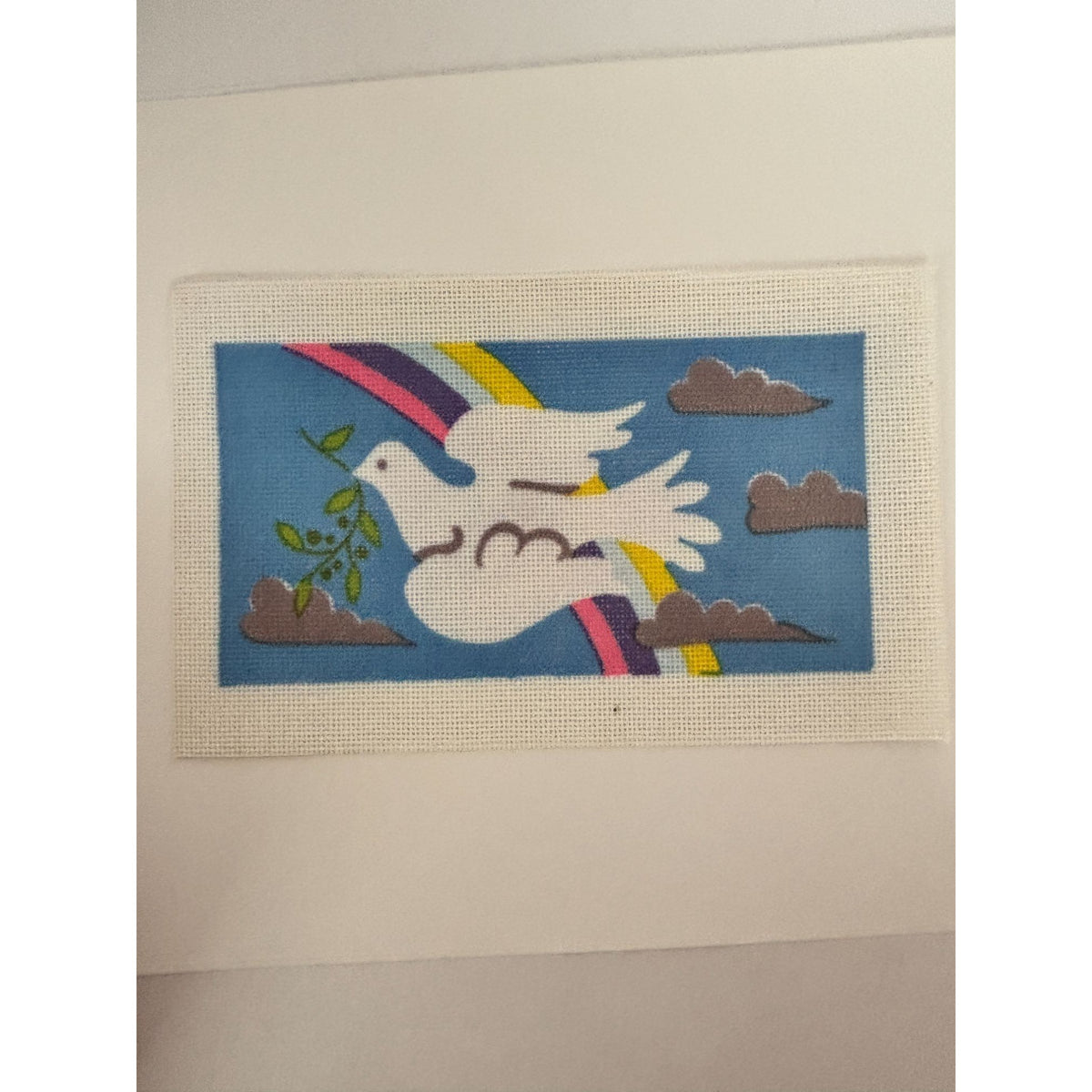 Biblical Needlepoint Canvas Set 4 Garden of Eden Noah Dove Lion Lamb Jonah Whale