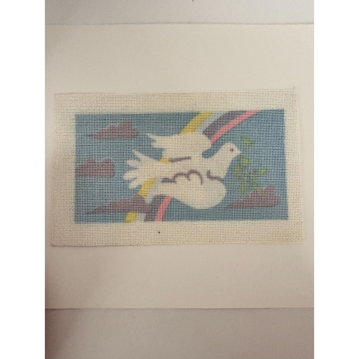 Biblical Needlepoint Canvas Set 4 Garden of Eden Noah Dove Lion Lamb Jonah Whale