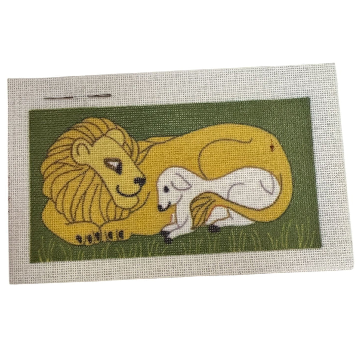 Biblical Needlepoint Canvas Set 4 Garden of Eden Noah Dove Lion Lamb Jonah Whale
