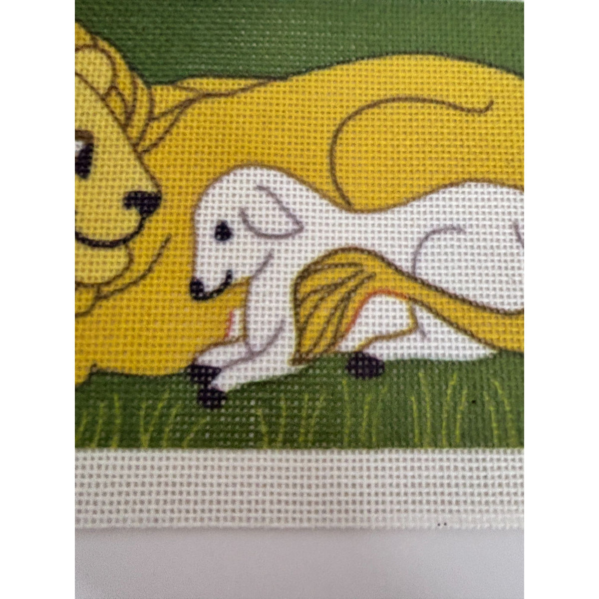 Biblical Needlepoint Canvas Set 4 Garden of Eden Noah Dove Lion Lamb Jonah Whale