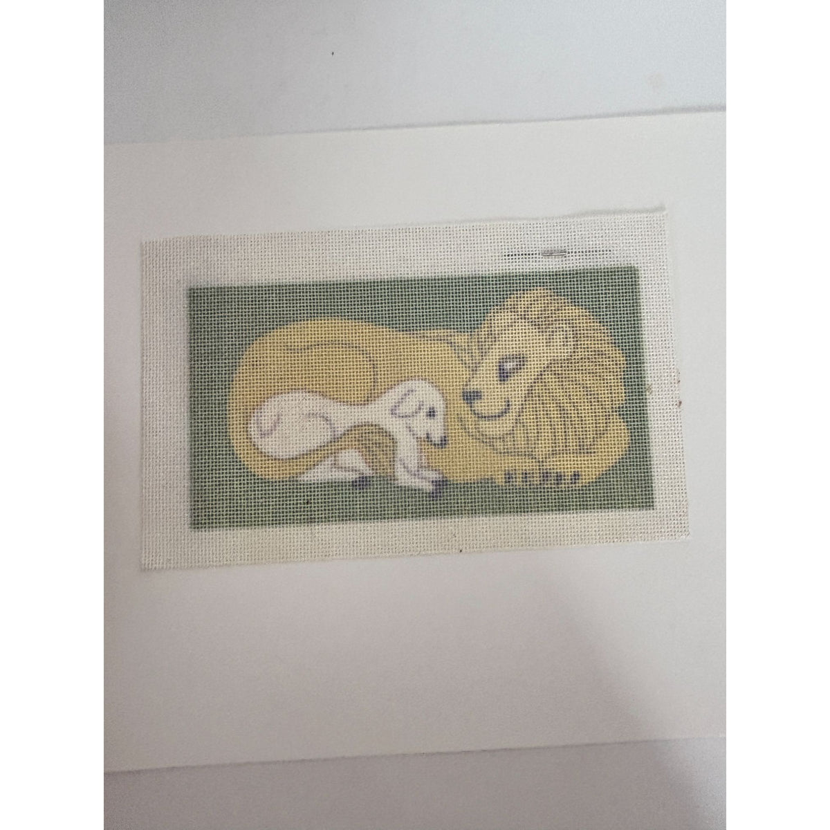 Biblical Needlepoint Canvas Set 4 Garden of Eden Noah Dove Lion Lamb Jonah Whale